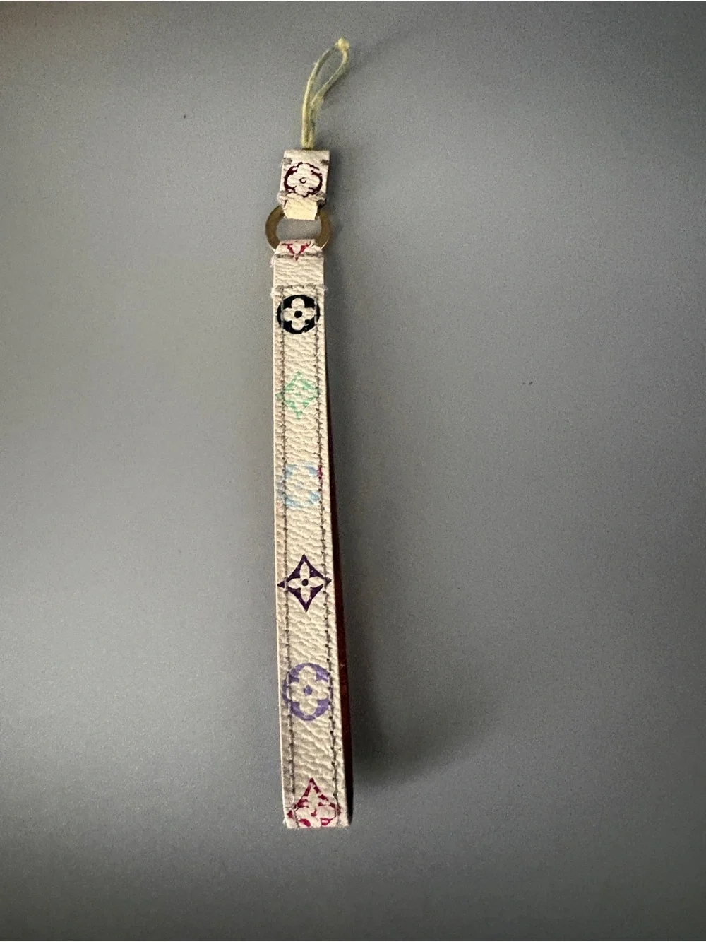 Louis Vuitton Murakami Multicolor White Phone Strap Dragonne
